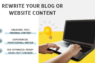 rewrite, paraphrase and improve your blog or website content