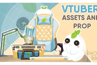 make or create vtuber 2d props and assets