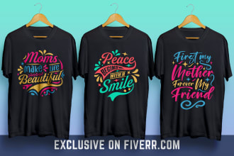 do a creative custom typography t shirt design for you