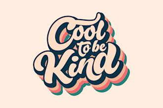 3d 70s vintage retro typography designs for t shirts