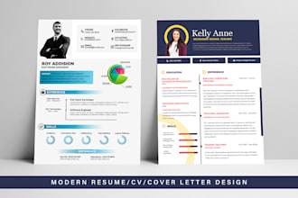 design a professional ats friendly resume, CV design, and cover letter