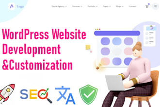 create wordpress website design, development, customization