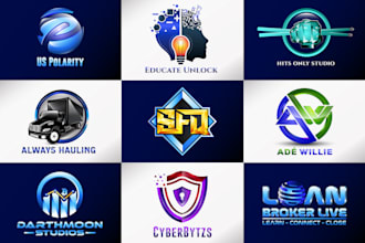 do modern 3d business logo design