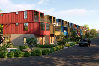 design 3d shipping container home, house, coffee shop, restaurant, office, hotel