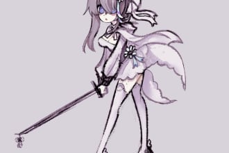 create fanart of your character in my style