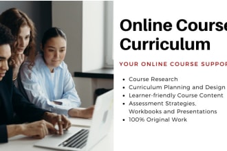 create your online course content and curriculum