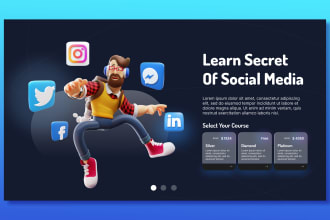 design website banner with 3d model for your professional UI design or app