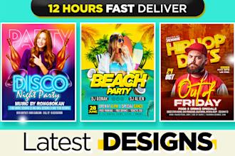 make a party, event flyer, and instagram flyer design