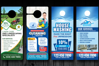 design door hanger for pressure washing, junk removal in 12 hours