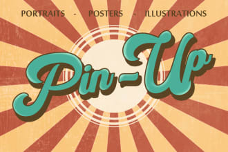 do retro posters, pinup illustrations