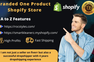 create a branded one product shopify dropshipping store