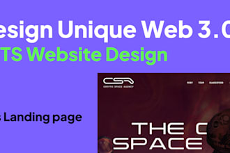 Best Price!  design unique web3 or nfts website ui ux