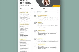 do elegant cv, cover letter or resume design and writing