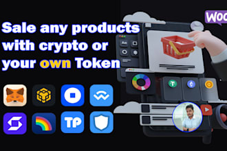 create ecommerce website to accept crypto payments with custom token