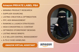 be amazon private label virtual assistant, listing sourcing hunting