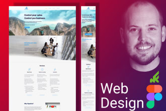 prototype and design a website or landing page in figma