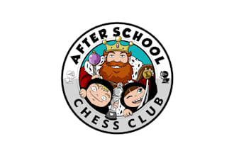 design excellent beautiful awesome a kid friendly chess club logo
