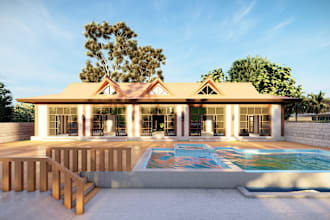 do interior, exterior design, sketchup 3d modeling rendering