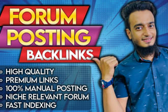 make forum discussion posting backlinks on 1000 top quality websites