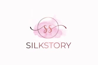 design 3 beauty feminine watercolor logo for your business