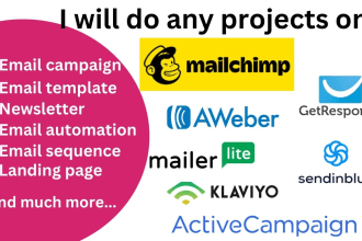 do mailchimp, aweber, activecampaign, getresponse, sendinbue, email marketing