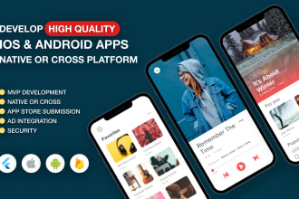 develop ios and android apps native or cross platform