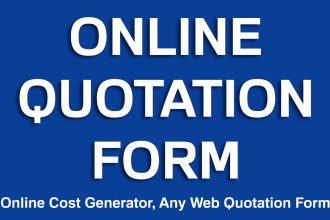 create web based quotation form into your website