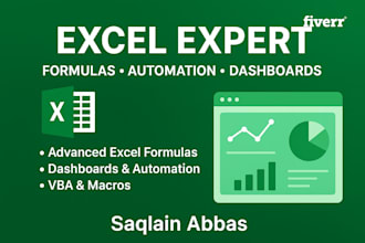 create excel formulas, fix spreadsheets, automate tasks and build dashboard