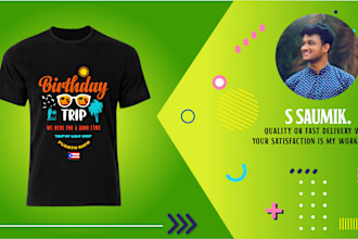 create birthday, picnic, and graduation tshirt design