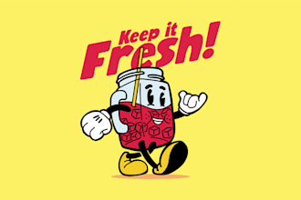 design the best vintage retro cartoon mascot