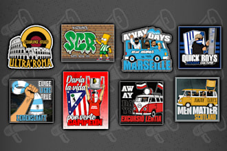make ultras hooligans stickers design