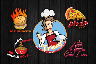 create a restaurant cafe fast food pizza and bakery logo