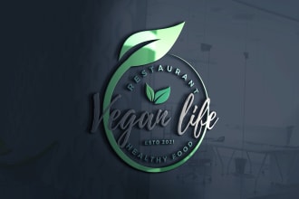 design a modern vegan logo for bio and organic food