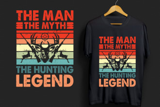 do hunting, fishing and camping t shirt design for you