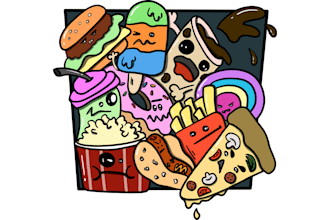draw amazing doodle art for you, cartoon style