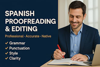 professionally proofread and edit your spanish book or document