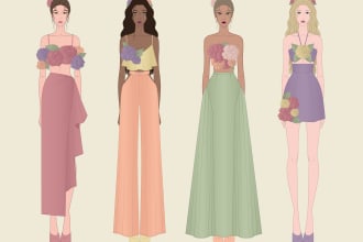 make gorgeous fashion illustration for your collection