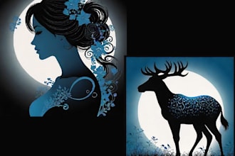 make aesthetic  design and illustration