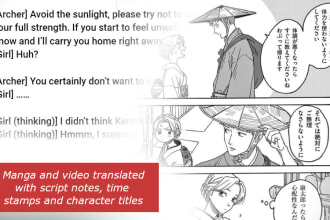 translate japanese manga into an english script