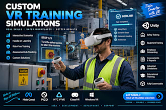 develop VR training simulations and applications in unity