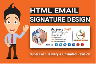 design clickable HTML email signature and email banner for real estate