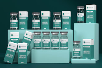 design peptide label, packaging, and research chemical label