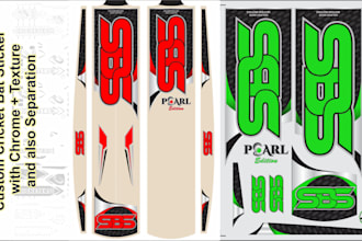 do professionally custom bat sticker designs cricket bat stickers