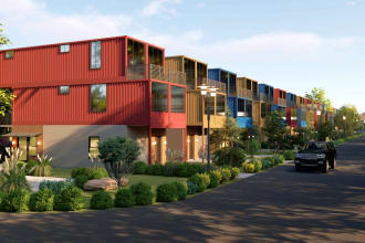design 3d shipping container home, house, shop, bar, building, office, apartment