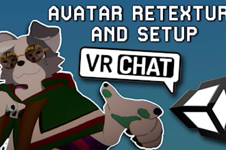 do a texture and setup for your furry vrchat avatar