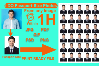 do passport size printing photo smartly from any image urgently