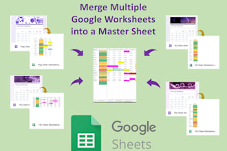 combine multiple google sheets into one dynamic sheet
