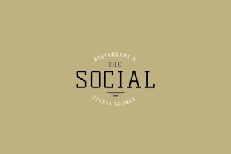 do original elegant popular social restaurant sports lounge logo