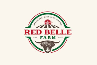 design wonderful cattle farm logo with express delivery