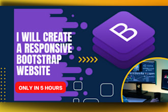 create a stunning responsive HTML CSS bootstrap website